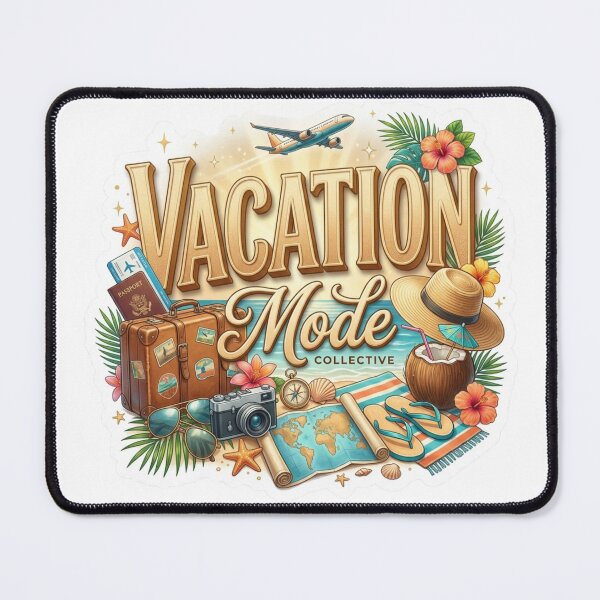 Item preview, Retro Vacation Mode Collective Vintage Summer Travel Sticker Design designed and sold by M.Store.