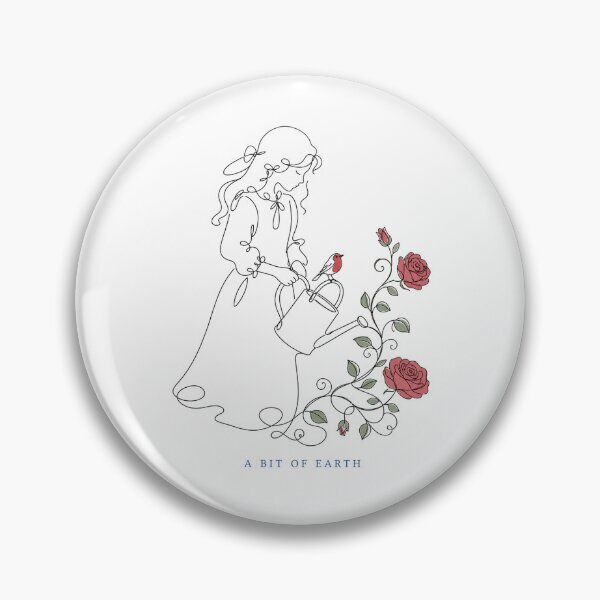 Item preview, The Secret Garden A Bit Of Earth Mary Lennox Line Art Silhouette designed and sold by Fenay Designs.