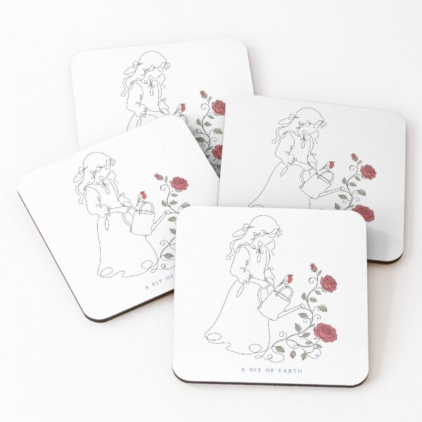 Item preview, The Secret Garden A Bit Of Earth Mary Lennox Line Art Silhouette designed and sold by Fenay Designs.