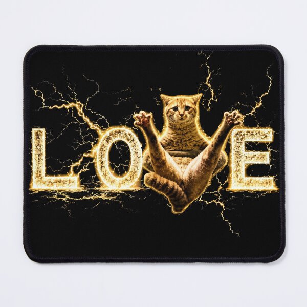 Item preview, Electric Love Funny Orange Cat Lightning Meme designed and sold by Vermanartist.
