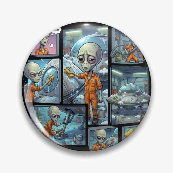 Item preview, Alien Spaceship Car Wash Employee Working Hard designed and sold by Sunkhung.