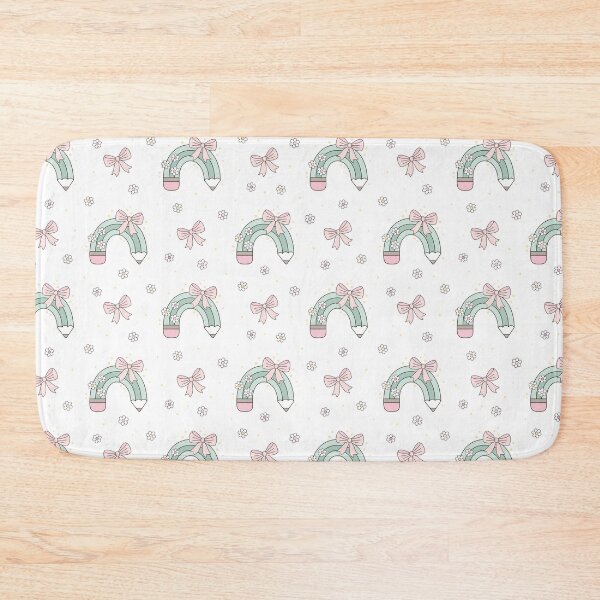 Item preview, School Pattern with Coquette Pencils Bows and Flowers  designed and sold by Julza Art.