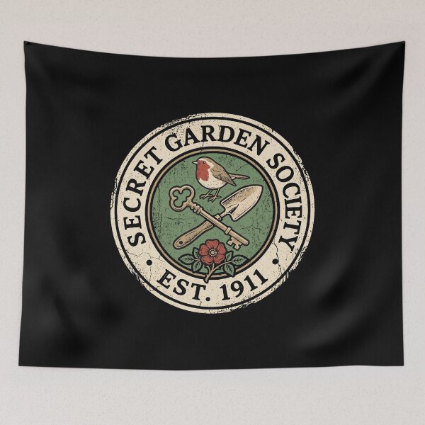 Item preview, Secret Garden Society Est 1911 Vintage Badge Robin and Key designed and sold by Fenay Designs.
