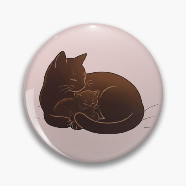 Item preview, Cute Cozy Black Cat with Kitten Illustration designed and sold by DesignZeoxsyArt.