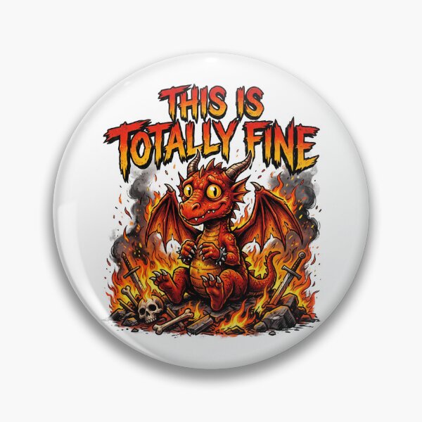 Item preview, Red Dragon This Is Totally Fine designed and sold by SignalStatic.