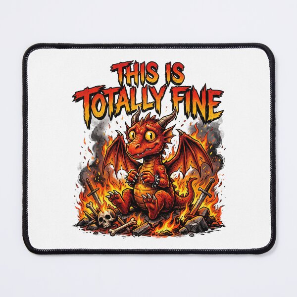 Item preview, Red Dragon This Is Totally Fine designed and sold by SignalStatic.
