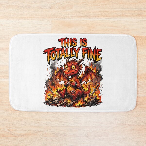 Item preview, Red Dragon This Is Totally Fine designed and sold by SignalStatic.