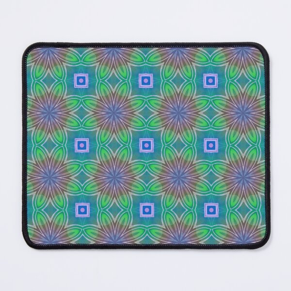 Item preview, Blue Green Floral Geometric Pattern designed and sold by SweetLilith.