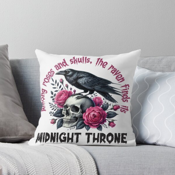 Item preview, Midnight Throne Gothic Raven Skull Design designed and sold by NightSpell.