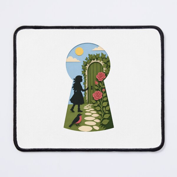 Item preview, The Secret Garden Keyhole View Silhouette Papercut Art designed and sold by Fenay Designs.