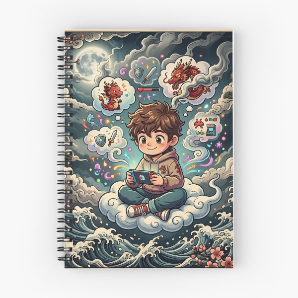 Item preview, Cute Anime Gamer Boy Dragon Dream Graphic designed and sold by inkvera9.
