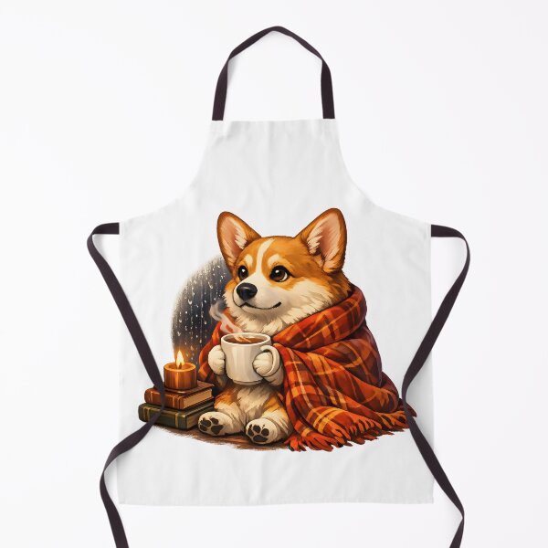 Item preview, Cozy Rain Watcher Corgi – Warm Tea & Blanket Premium Illustration designed and sold by builtforyou.