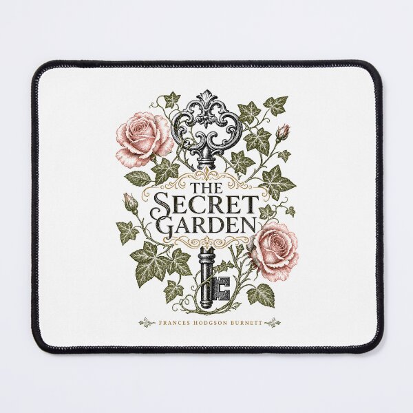 Item preview, The Secret Garden Book Cover Filigree Frame Roses And Key designed and sold by Fenay Designs.