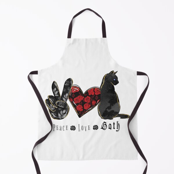 Item preview, Peace Love Goth Cat – Dark Gothic Aesthetic Black Cat Design designed and sold by NightSpell.
