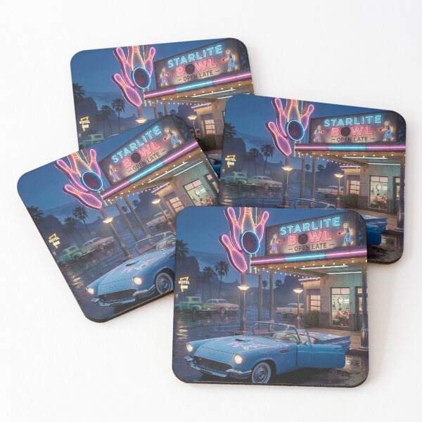 Item preview, Starlite Bowl Neon Night Drive designed and sold by rebekawood.