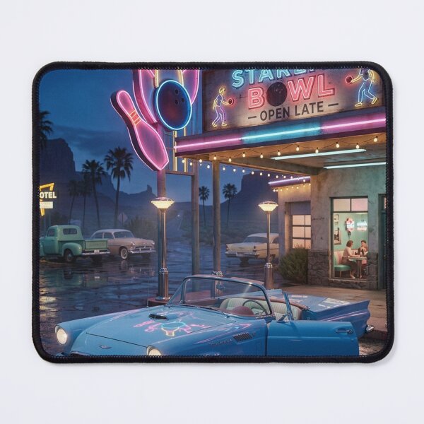 Item preview, Starlite Bowl Neon Night Drive designed and sold by rebekawood.