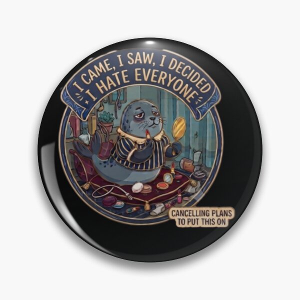Item preview, Cancelling Plans Seal Meme - Funny Introvert Aesthetic Sticker designed and sold by Fatomfatom.