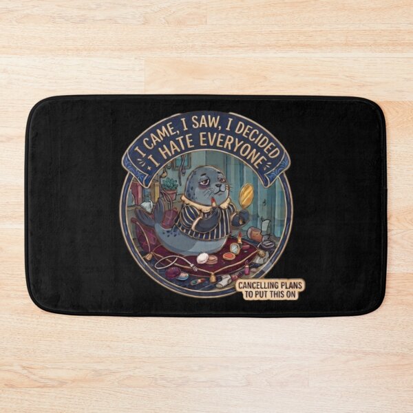 Item preview, Cancelling Plans Seal Meme - Funny Introvert Aesthetic Sticker designed and sold by Fatomfatom.