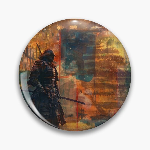 Item preview, Lone Samurai in Abstract Light | Japanese Warrior Wall Art Main Tag: designed and sold by WitchyBotanicaArt.