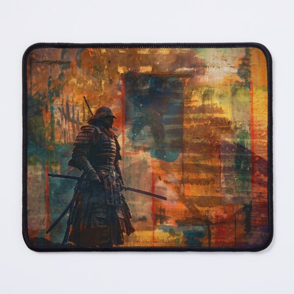 Item preview, Lone Samurai in Abstract Light | Japanese Warrior Wall Art Main Tag: designed and sold by WitchyBotanicaArt.