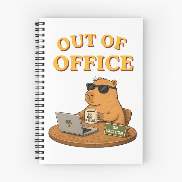 Item preview, Out of Office | Cute Capybara Working from the Beach designed and sold by kstheladesigns.
