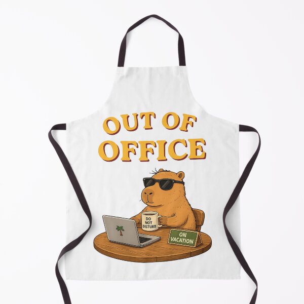 Item preview, Out of Office | Cute Capybara Working from the Beach designed and sold by kstheladesigns.