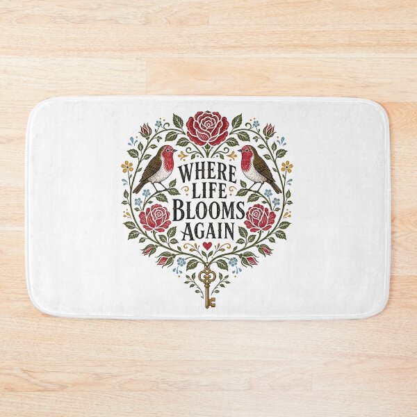 Item preview, The Secret Garden Where Life Blooms Again Floral Heart Wreath designed and sold by Fenay Designs.