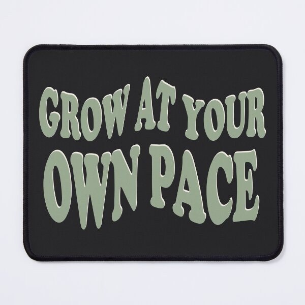 Item preview, Grow At Your Own Pace Retro Typography T-Shirt | Vintage Inspirational Quote designed and sold by Velora Printss.