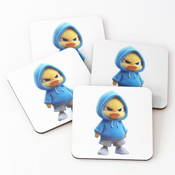 Item preview, Cool Yellow Duck in Blue Hoodie designed and sold by behappyandrelax.