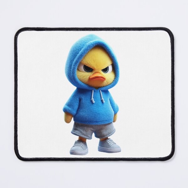 Item preview, Cool Yellow Duck in Blue Hoodie designed and sold by behappyandrelax.