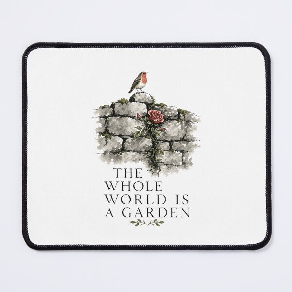 Item preview, The Secret Garden The Whole World Is A Garden Stone Wall Robin designed and sold by Fenay Designs.