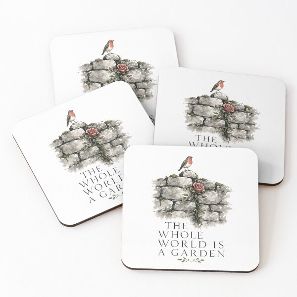 Item preview, The Secret Garden The Whole World Is A Garden Stone Wall Robin designed and sold by Fenay Designs.