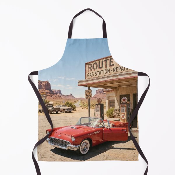 Item preview, Vintage Route 66 Red Convertible Car designed and sold by rebekawood.
