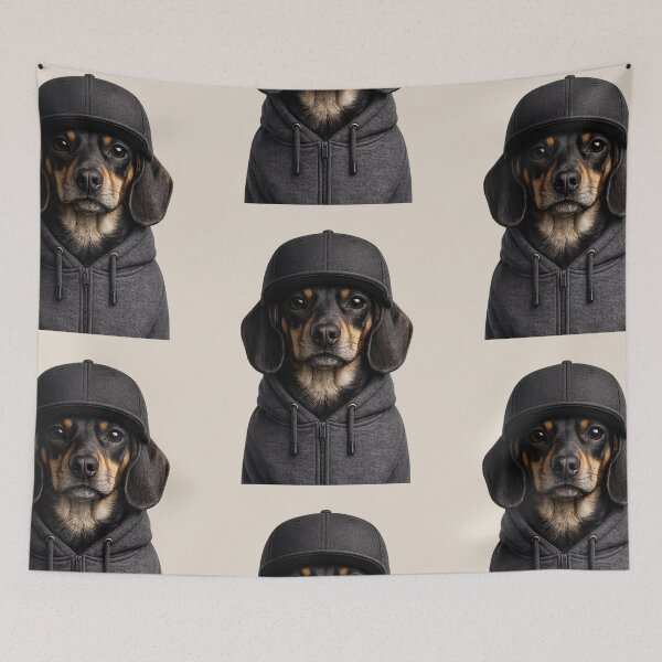 Item preview, Cool Dachshund In Hoodie designed and sold by BagFactoryUK.