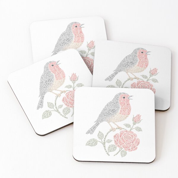 Item preview, The Secret Garden A Bit Of Earth Typographic Robin Bird Word Art designed and sold by Fenay Designs.