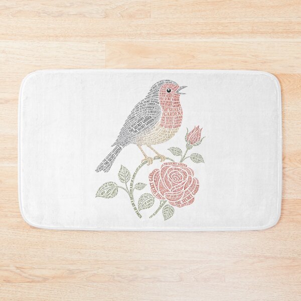 Item preview, The Secret Garden A Bit Of Earth Typographic Robin Bird Word Art designed and sold by Fenay Designs.