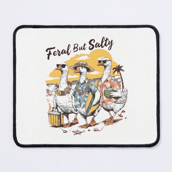 Item preview, Feral But Salty Funny Beach Goose Retro Summer Squad designed and sold by haitrieuic96.