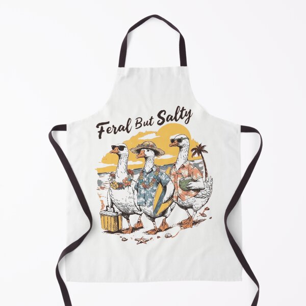 Item preview, Feral But Salty Funny Beach Goose Retro Summer Squad designed and sold by haitrieuic96.