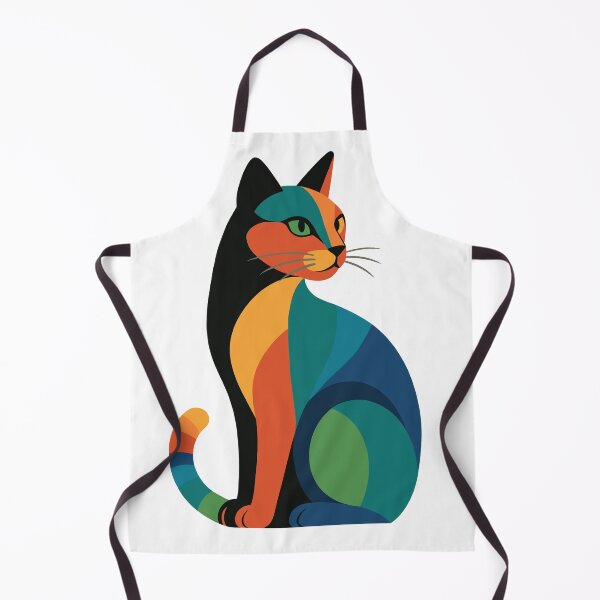 Item preview, Colorful Geometric Cat | Modern Abstract Feline Art designed and sold by ZanyPaintbrush.