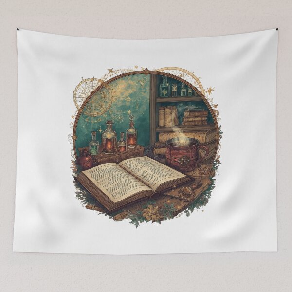 Item preview, retro Alchemist Reading Corner Mystic Aesthetic designed and sold by Coffread.