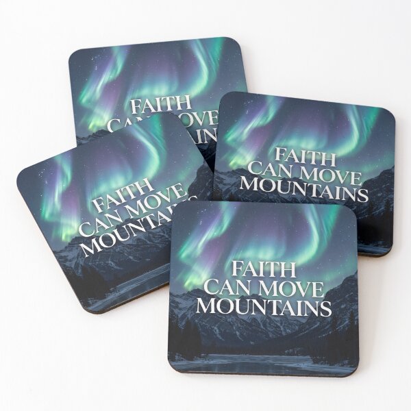 Item preview, Faith Can Move Mountains Aurora Borealis Landscape designed and sold by RRRShop.