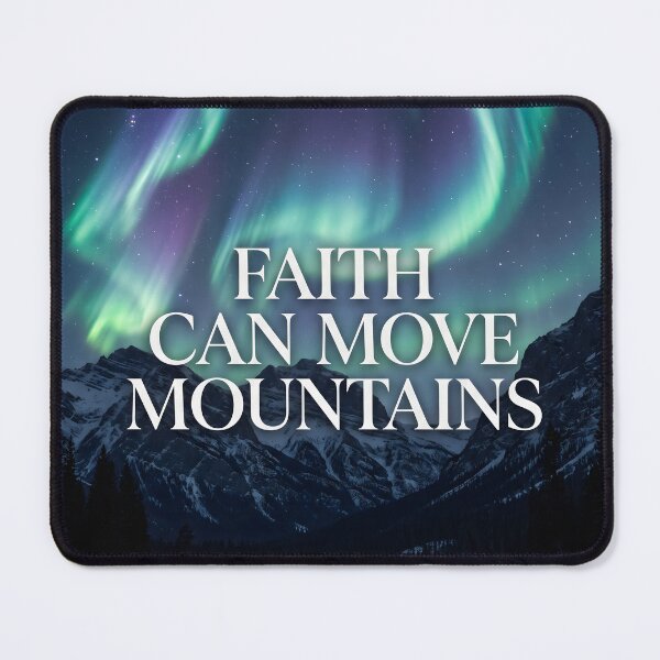 Item preview, Faith Can Move Mountains Aurora Borealis Landscape designed and sold by RRRShop.