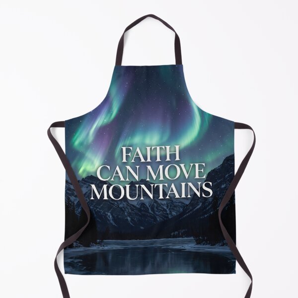 Item preview, Faith Can Move Mountains Aurora Borealis Landscape designed and sold by RRRShop.