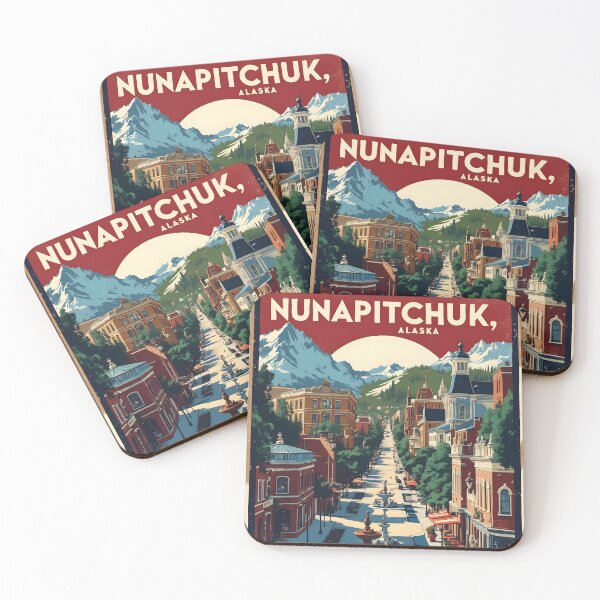 Item preview, Nunapitchuk Alaska 1950s USA Vintage Travel Tourism designed and sold by TravelersGems.
