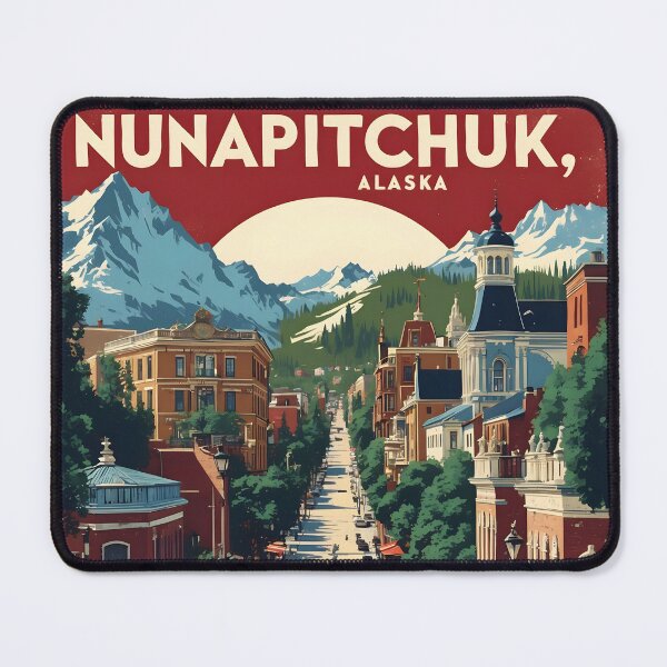 Item preview, Nunapitchuk Alaska 1950s USA Vintage Travel Tourism designed and sold by TravelersGems.