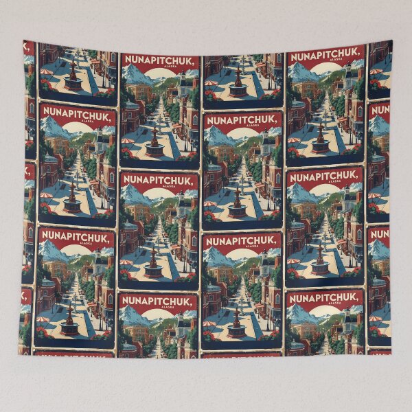 Item preview, Nunapitchuk Alaska 1950s USA Vintage Travel Tourism designed and sold by TravelersGems.