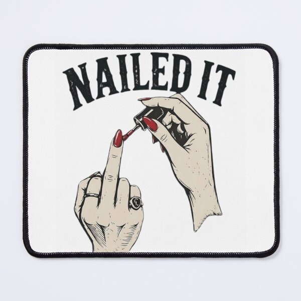 Item preview, Sassy Nailed It Middle Finger Nail Polish Retro Tattoo Art designed and sold by haitrieuic96.