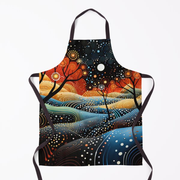 Item preview, Aboriginal Inspired Dot Art - Evening in the Valley of Trees designed and sold by GrinGalore.