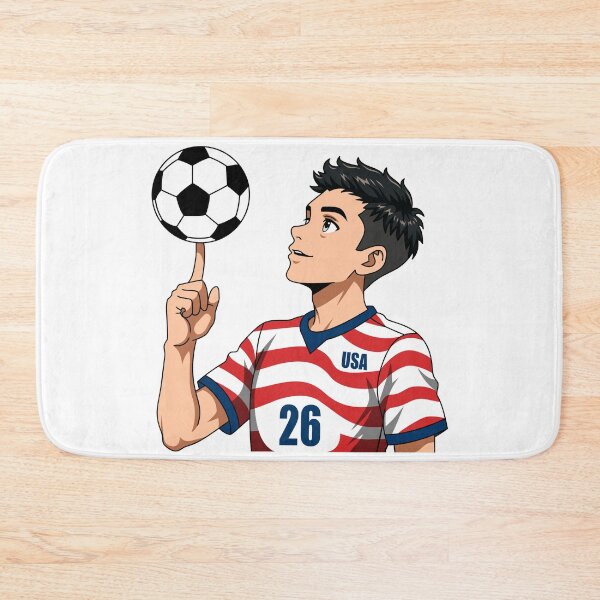 Item preview, Soccer Ball Spinning Anime USA Boy Art designed and sold by Anne97s.