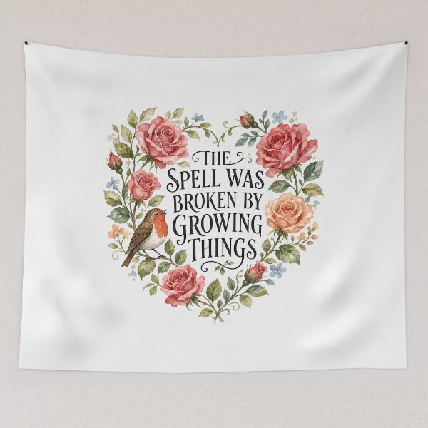 Item preview, The Secret Garden The Spell Was Broken By Growing Things Wreath designed and sold by Fenay Designs.